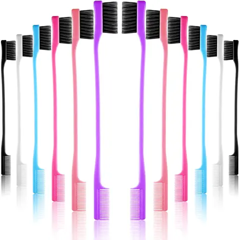 CONNIE HAIR Free Hair Edge Brushes Double Sided Edge Hair Comb Natural Styling Eyebrow and Hair Combs Smooth Grooming with Wig Purchase-Automatically Included with Any Wig Purchase (Do Not Order Separately)