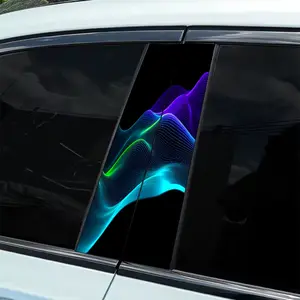 Pack of 2 B-pillar colorful sonic art car stickers, hood decals, decal for cars, waterproof and scratch-resistant, suitable for all models - Audi, Honda, Mitsubishi, Ford, Volkswagen, BMW, Opel, Porsche sedans and SUVs, MPVs