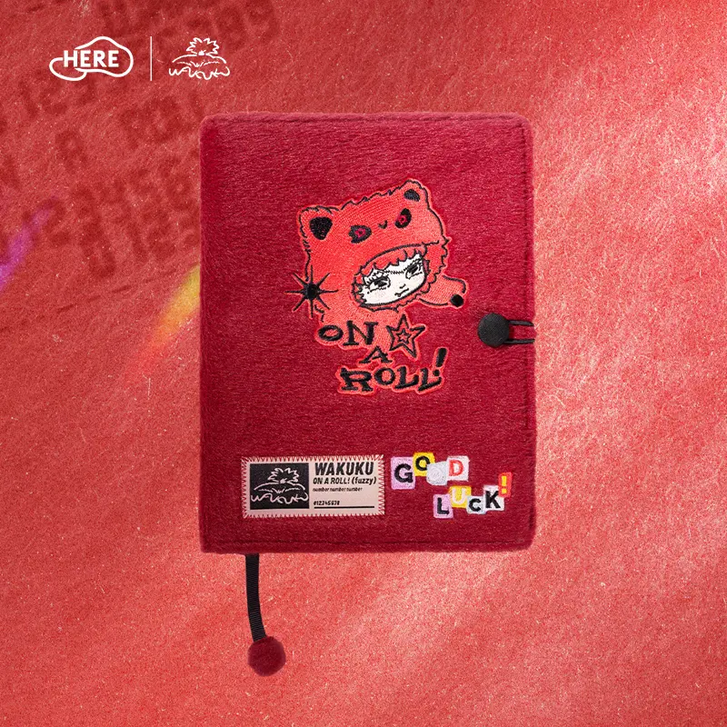 WAKUKU On a Roll Series-Good Luck Plush Notebook