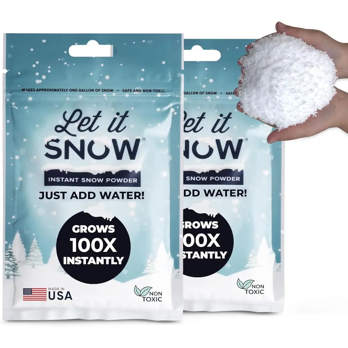 2 pack - Makes 2 Gallons of Snow