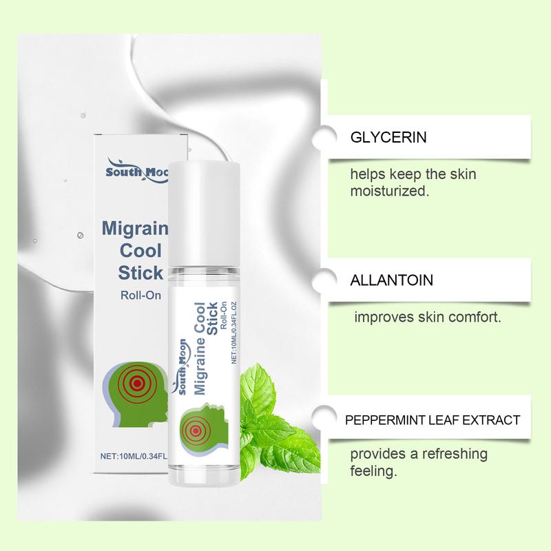 【Buy 1 Get 1 Free】Migraine Stick Rollon - Fast Cooling Comfort for Your Head. Aromatherapy with Peppermint & Other Essential Oils.