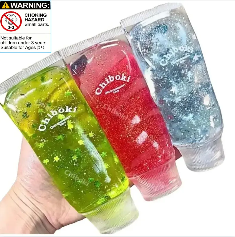 Toothpaste Inspired Squishy - Squilo Sparkly Glitter Moldable Jelly Tube Sensory Fidget Toys