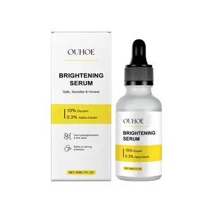 Brightening Serum Gentle Hydrating Moisturizing Facial Skin Nourishing Liquid, Contains Water Glycerin Α-Glucoside Rose Oil Hyaluronic Acid
