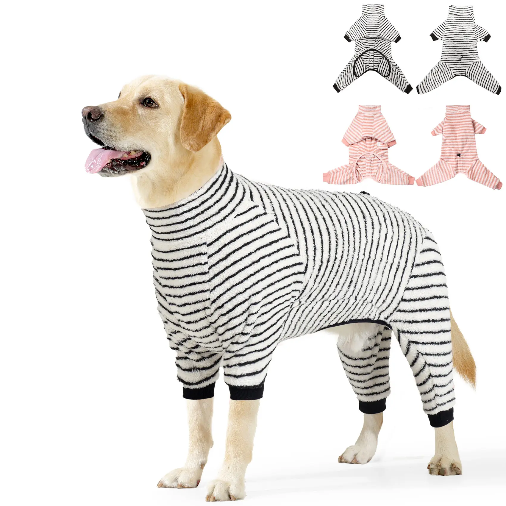 Autumn Winter Dog Four-Legged Clothes, Comfortable Long Plush Soft Warm Anti-Shedding Home Sleepwear for Dogs, Universal Pet Clothing, Puppy Sweater
