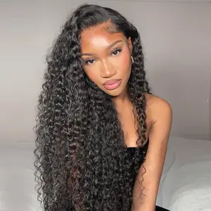 [LIVE ONLY] West Kiss Glueless Human Hair Wigs Deep Wave 7x5 Lace Closure Wig Pre Cut Pre Bleached Pre Plucked Hairline Hair