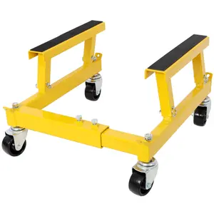 18x20x12 in Heavy-Duty Steel Motorcycle ATV Dolly - Heavy Duty Trolley, Adjustable Width & Height Shop Moving Cart on Wheels with Rubber Pads, 360° Swivel Wheels, Tie-Down Points for Garage Workshop Repair