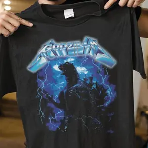 Legendary Godzilla King of Monsters Cotton T-Shirt Featuring Iconic Japanese Movie Design