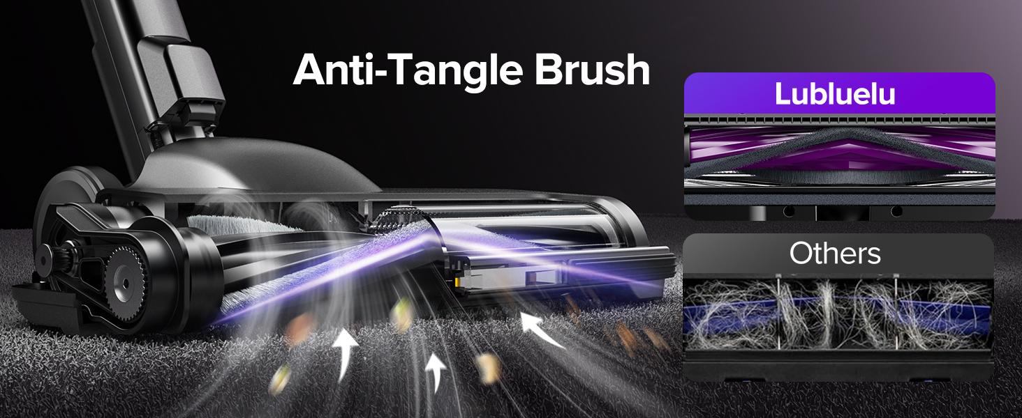 【2026 New Arrivals】 MIUZZY 206 Cordless Vacuum Cleaners for Home, 6-in-1/47Min/250W 24kPa Foldable Powerful Suction, Self-Standing Cordless Stick Vacuum Cleaner, Lightweight Anti-Tangle Rechargeable Vacuum for Floor/Carpet/Pet Hair/Car