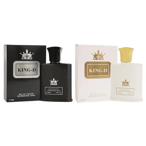 Men's Cologne Bundle - King-D Black & King-D White - Spray Cologne Eau de Toilette for Men 100ml/3.4fl.oz. Each - Men's Fragrance