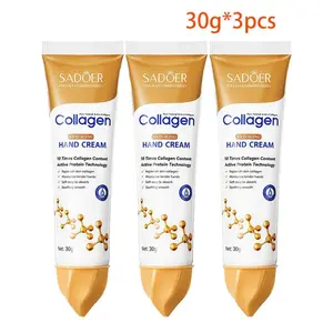 3pcs*30g Collagen Hand Cream – Soften, Nourish & Repair Cracked Hands. Korean Skincare!