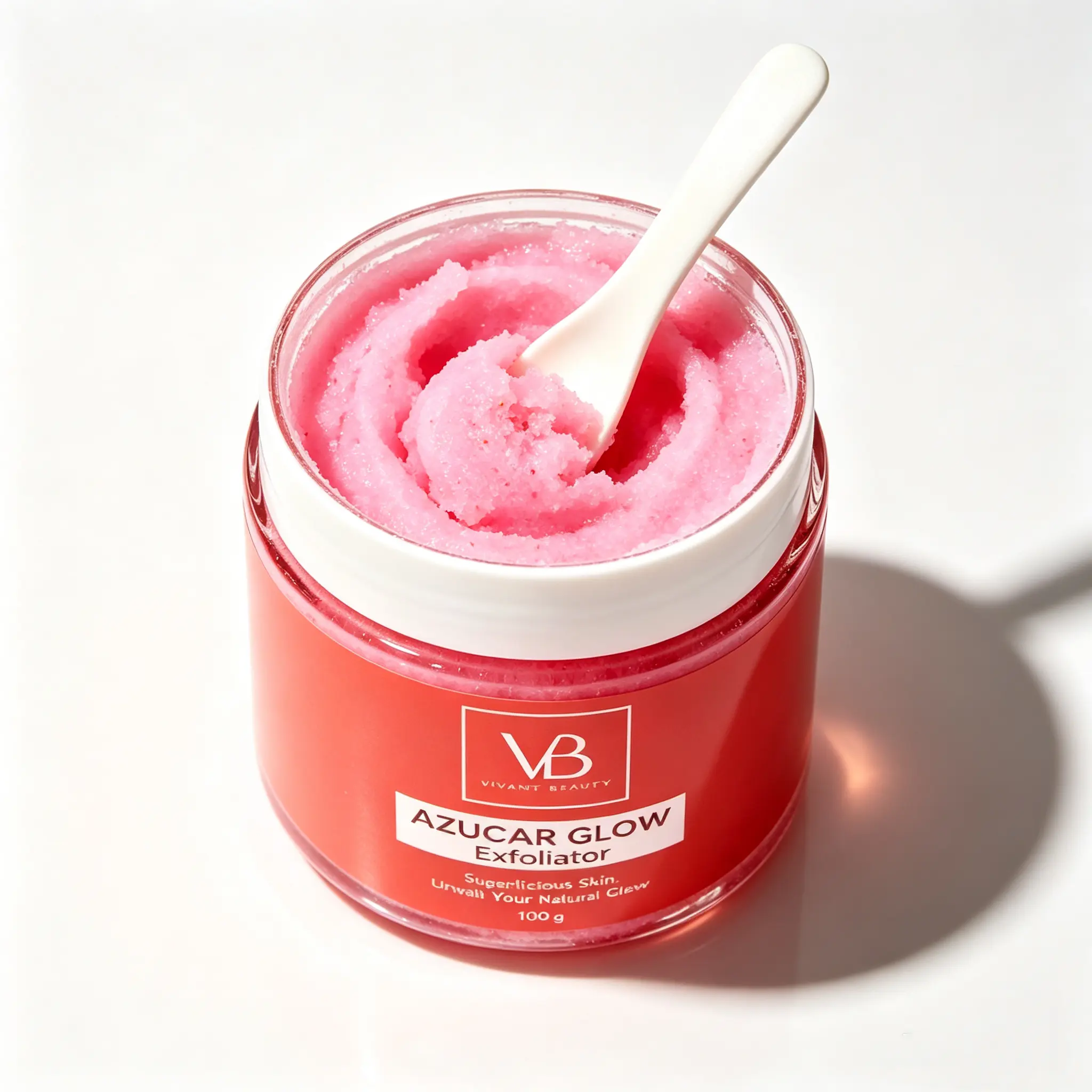VB Azucar Glow Gentle Exfoliating Scrub - Ultra-Fine Brightening Polish for Sensitive Skin. Targets Dark Spots, Dullness & Uneven Tone. Lightweight, Non-Greasy Daily Hydration (100g).