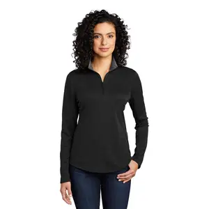 Custom Embroidered - Port Authority ® Women's Silk Touch ® Performance 1/4-Zip LK584