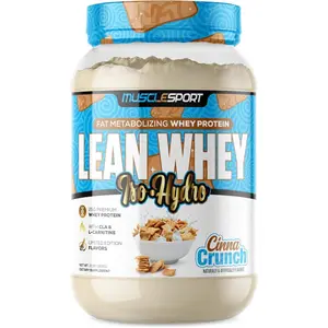 Lean Whey Revolution Protein Powder – Whey Protein Isolate – Low Calorie Low Carb Low Fat Formula – 25g Protein Per Scoop – Cinna Crunch Flavor – 2lb