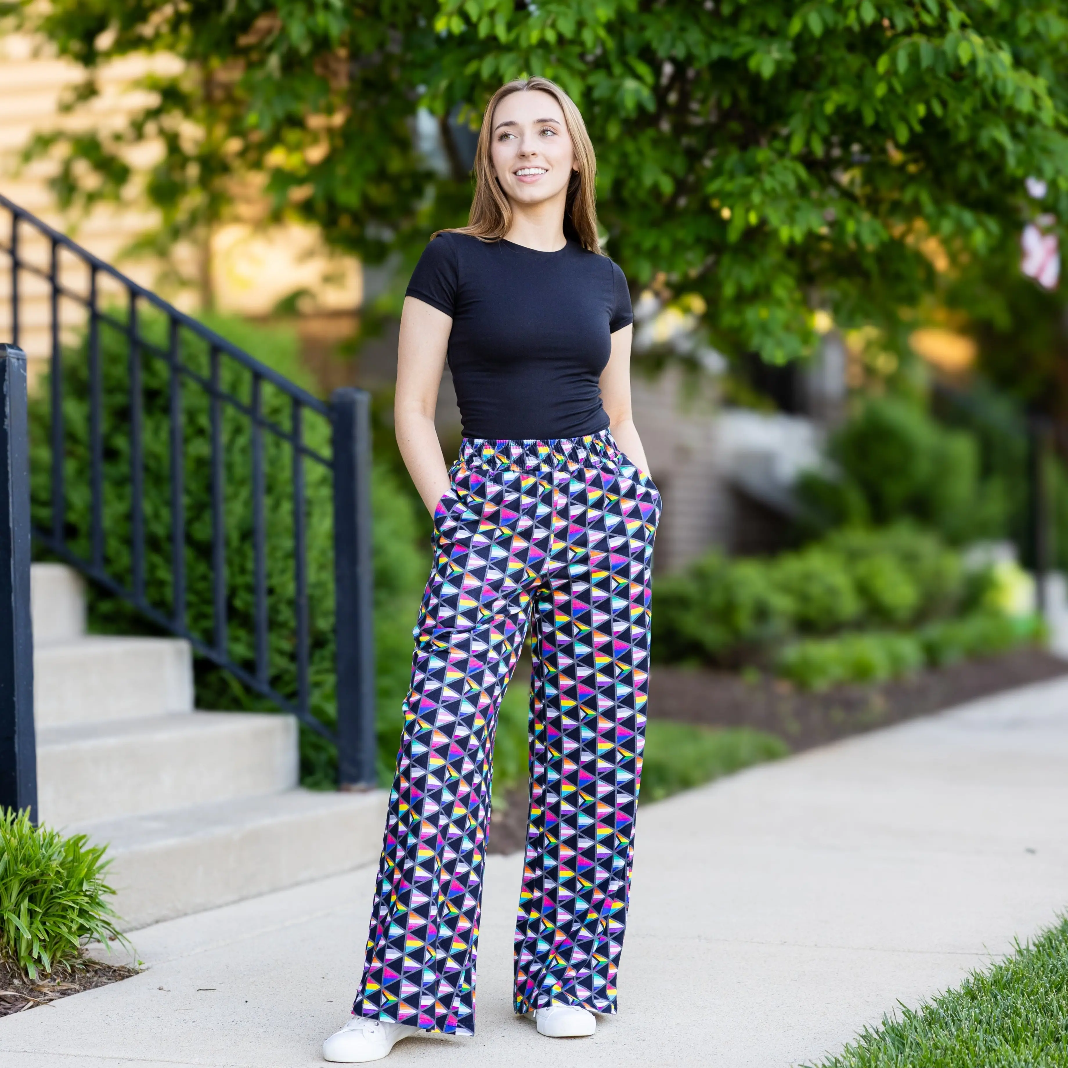 Pride Flags Palazzo Pants with Pockets