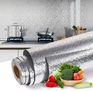 Kitchen Oil-Proof Sticker Aluminum Foil Paper – Thickened Heat-Resistant Waterproof Self-Adhesive Wall Cover for Stove and Cabinets