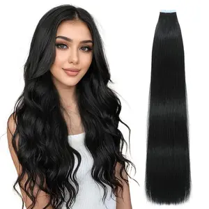 Tape In Extensions Synthetic Hair Straight 20 pcs/pack 50 grams Natural Look for Versatile Styling Sessions，Synthetic hairpiece, not human hair