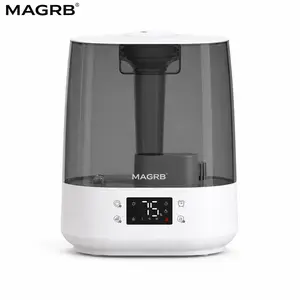 MAGRB 6L Smart Humidifier for Bedroom and Large Room, APP Remote Control Cool Mist Humidifier with Auto Humidity Control, 1-24H Timer, 3 Mist Levels, Sleep Mode, Top Refill Design, Visible Water Tank, Aroma Pads Included