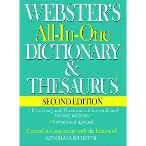 USED-Webster's All-In-One Dictionary & Thesaurus, Second Edition by Editors of Merriam-Webster (Hardcover)