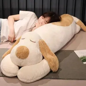 Giant Dog Plush Toy - Big Sleeping Dog Stuffed Puppy Doll Soft Cartoon Pillow for Girls Birthday Gift