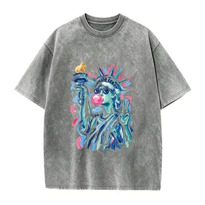 Preppy Statue of Liberty Blowing Bubble Gum Shirt, 4th of July Shirts