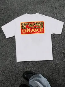 Drake Waterfowl Camo Graphic Print Fitted Casual Geometric Menswear T-Shirt - Vintage Duck Hunting Outdoor Tee
