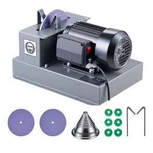 VEVOR Lawn Mower Blade Sharpener, 2/3HP Lawnmower Blade Grinder with 7" Ceramic Grinding Wheel  and Balancer, 30° or 40° Blade Sharpening Machine for High Lift, Low Lift, Gator & Flat Blades