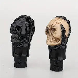 Resin Skull Gear Shift Knob – Handmade Universal Car Interior Accessory, Durable Wear-Resistant Unique Design