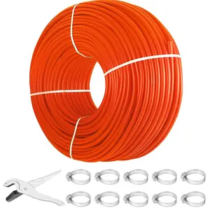 Fathersdaygift  1/2-Inch Flexible PEX Tubing, 1000Ft Oxygen Barrier Radiant Floor Heating Tubing, for Plumbing Cold & Hot Water Systems, Flexible Pipe Plumbing Tool Accessory