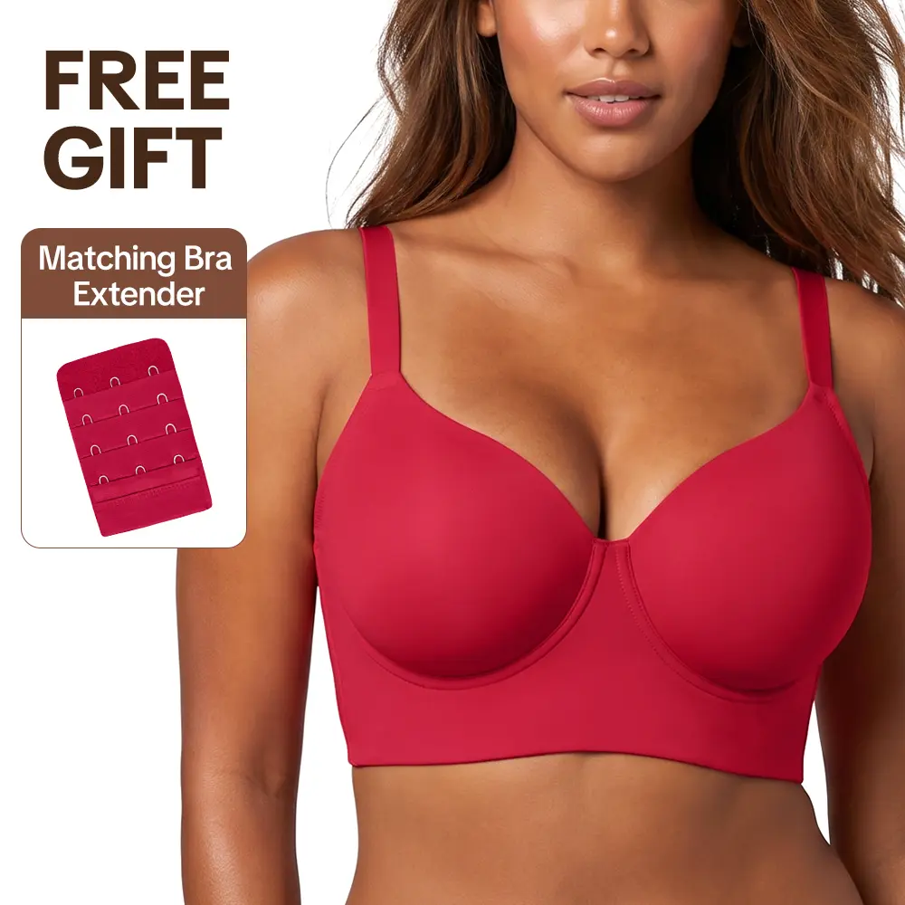 HSIA Delia Seamless Non Padded Plus Size Full Coverage Supportive Lycra Fabric Longline Underwire Bra for Large Bust T-Shirt Bra Side Smoothing Wide Back Coverage Tank Vest Bra Wide Adjustable Straps Breathable High Elastic Stretch Fit Bra for Curvy Women