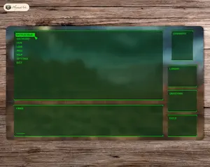 Fallout Menu Zones, Zoned Playmat MTG Board Game Mat for TCG Mousepad Gaming Mouse Pad Anime Desk Mat Office