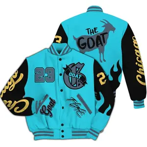 Varsity Jacket To Match Retro Gamma Blue 11s - The G.O.A.T Streetwear All Over Print