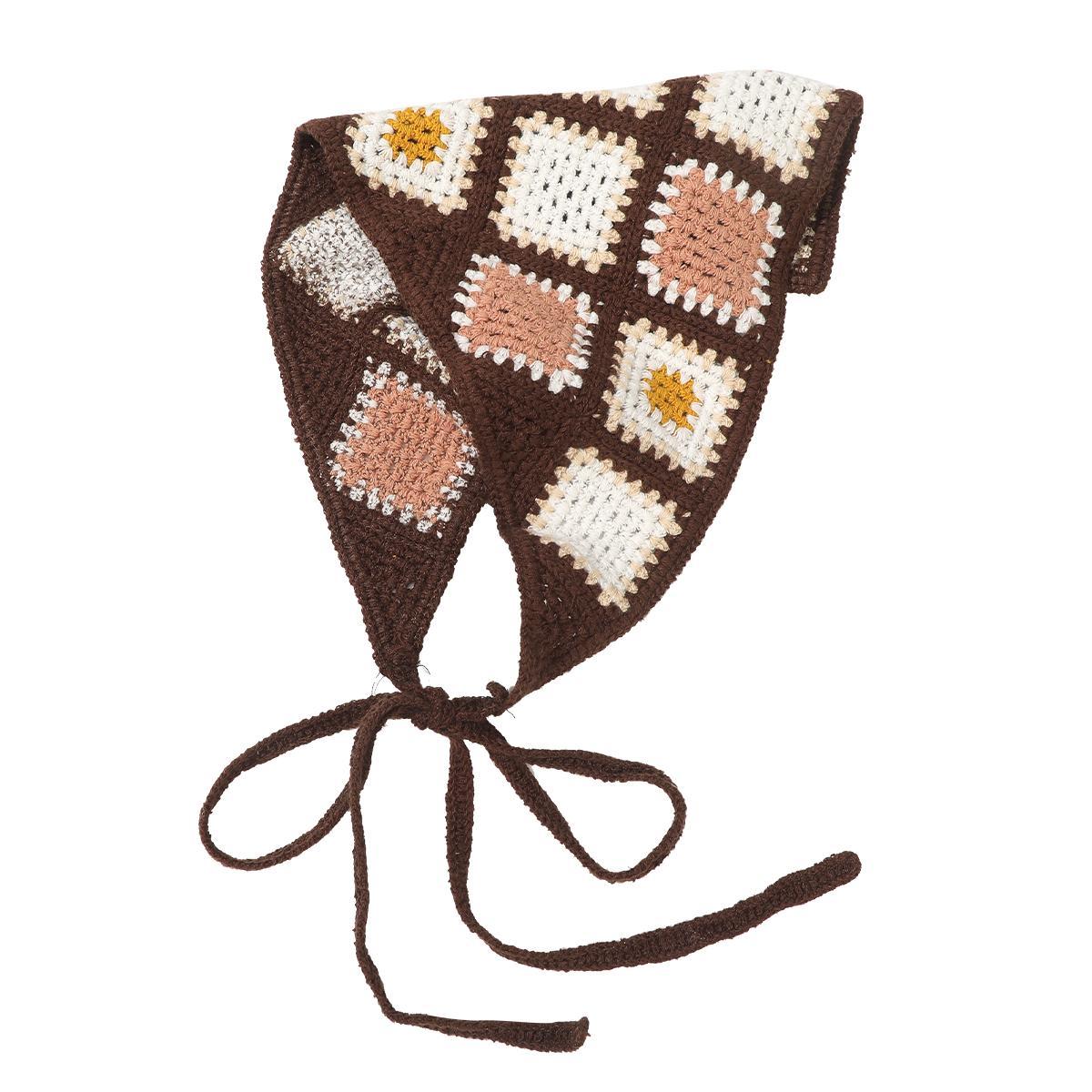 2Pcs Crochet Bandana Head Kerchief Hair Scarf Knitted Hair Scarves Tie Flowers Headwrap Headband Gift for Women and Girl 2Pcs Crochet Bandana Head Kerchief Hair Scarf Knitted Hair Scarves Tie Flowers Headwrap Headband Gift for Women and Girl