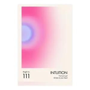 Angel Number 111 Intuition Matte Poster, Wall Decor, Poster, Wall Art, Pretty, Cute, Aura, Trending, Bedroom, Dorm