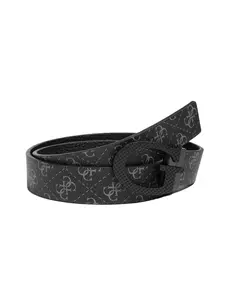 GUESS Male Reversible Charcoal Quattro G Belt