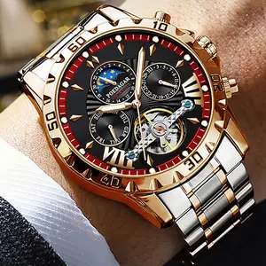 Men's Luxury Automatic Mechanical Watch - 24-Hour Display, Date Function, Day Function
