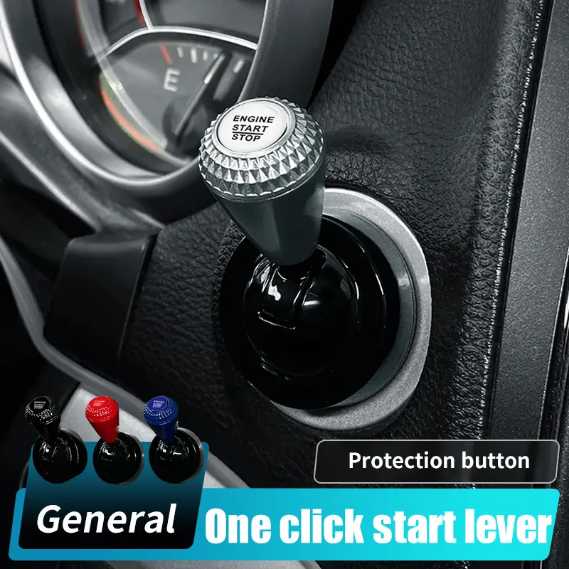 2.76x0.78" Metal Car Push Start-Stop Button Cover, Adhesive Mount Impact Shield for Start Protection, High-Strength Durable Car Interior Sticker Accessory Fit for Most Vehicles, SUVs