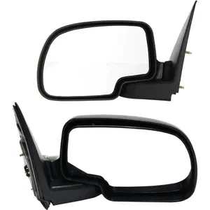 Side Mirrors Replacement for Chevrolet Silverado 1500, Suburban 1500, GMC Sierra 1500, Manual Adjust, Non-Heated, Manual Fold, Textured Black, Set of 2