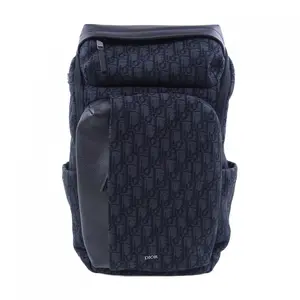 Pre-owned Dior Canvas Tote Bags RIDER Soft Backpack Oblique Jacquard Backpack