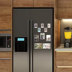 Keep Exclusive Memories of Important People Acrylic Transparent Fridge Magnet Photo Frame Creative Personality 3inch Magnetic Desktop Card Home Decor Gifts