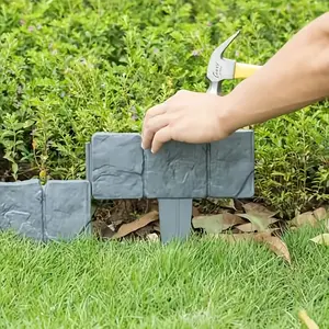 10/20 Garden Edge Boundary Board, Villa, Patio Decorative Fence, Thickened - Garden Fence Small Fence, Outdoor Guardrail Court Vegetable Garden, Park Plastic Fence