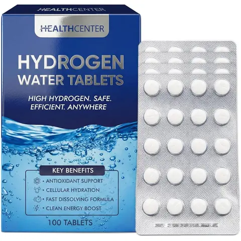High-Concentration Molecular Hydrogen Water Tablets (100-Tablet Supply) - Essential Minerals Supplement, Gluten-Free, Magnesium-Infused, Antioxidant Boost, Sugar-Free, Prop 65 Safe, Cellular Hydration, Clean Energy Wellness Support