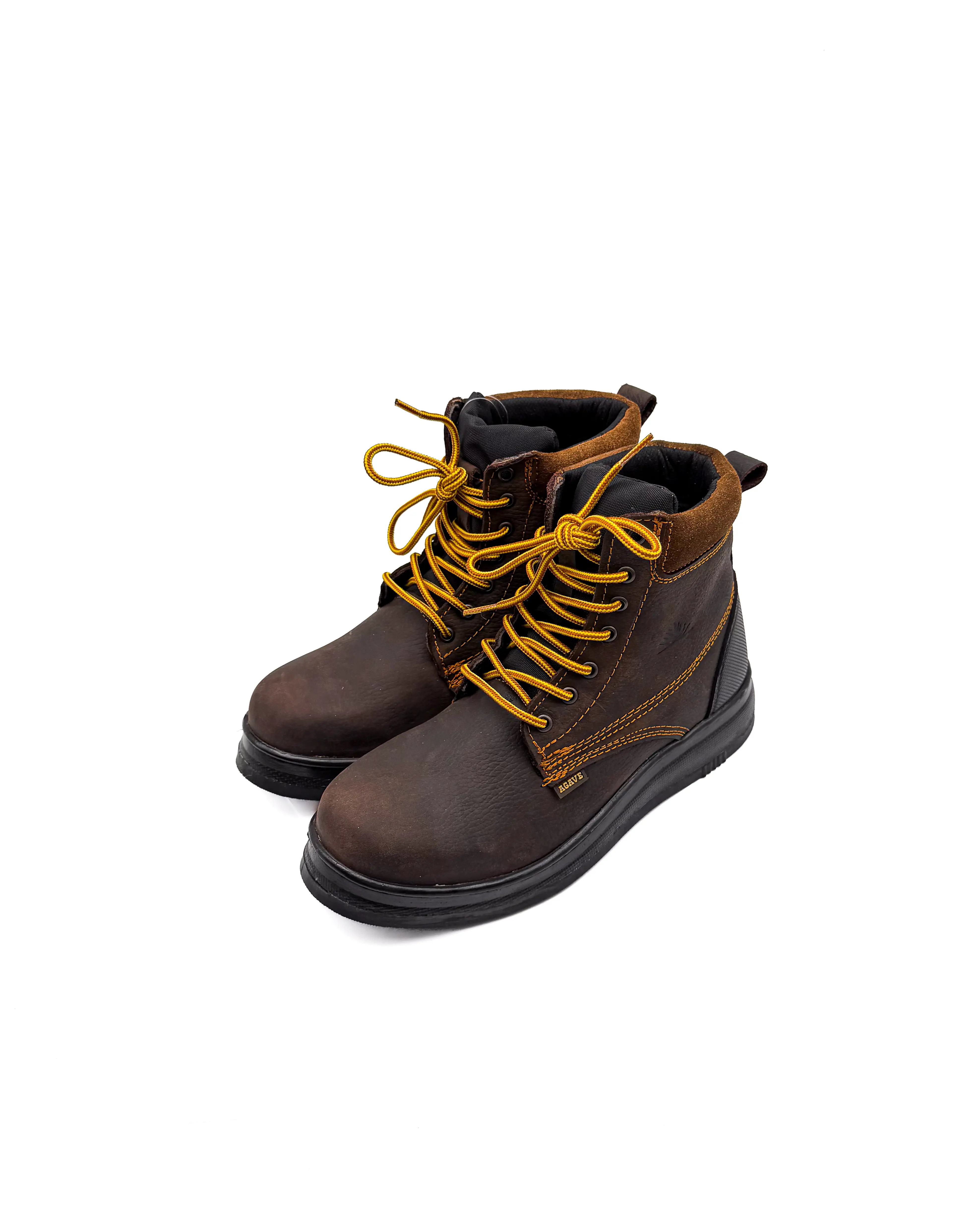 Brown Roofing Work Shoe Full Grain Leather Soft Toe Zapato Rufero