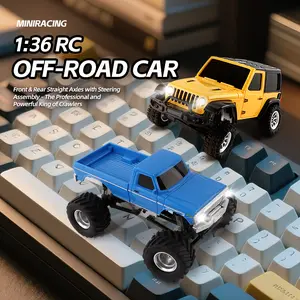 1/36 RC Crawler Car 4WD Mini Radio Control Off-road Vehicles Light System RC Car Remote Control RTR Hobby Model Gift