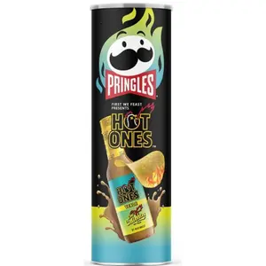 7x Pringles Hot Ones Verde - Limited Edition Spicy Potato Chips Tasty Savory Snacks Rare Crunchy Crisps Appetizer Party Food Grocery Bulk Lot Bundle Wholesale Pack Multipack Lunchbox Treats Gift Bag Stocking Stuffer 5.5oz Snacking Pepper