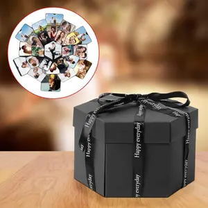 Hexagonal Gift Box - DIY Photo Album for Anniversaries & Birthdays, Creative Keepsake for Partners & Loved Ones