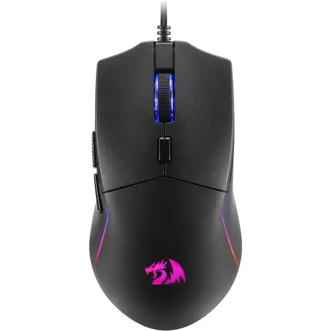 Redragon M730 Wired RGB Right-Handed USB Gaming Mouse - 10000 DPI Lightweight Optical PC Accessory, 6 Programmable Buttons, Software-Supported DIY Keybinds, RGB Lighting for Windows, Mac Laptops (Black)