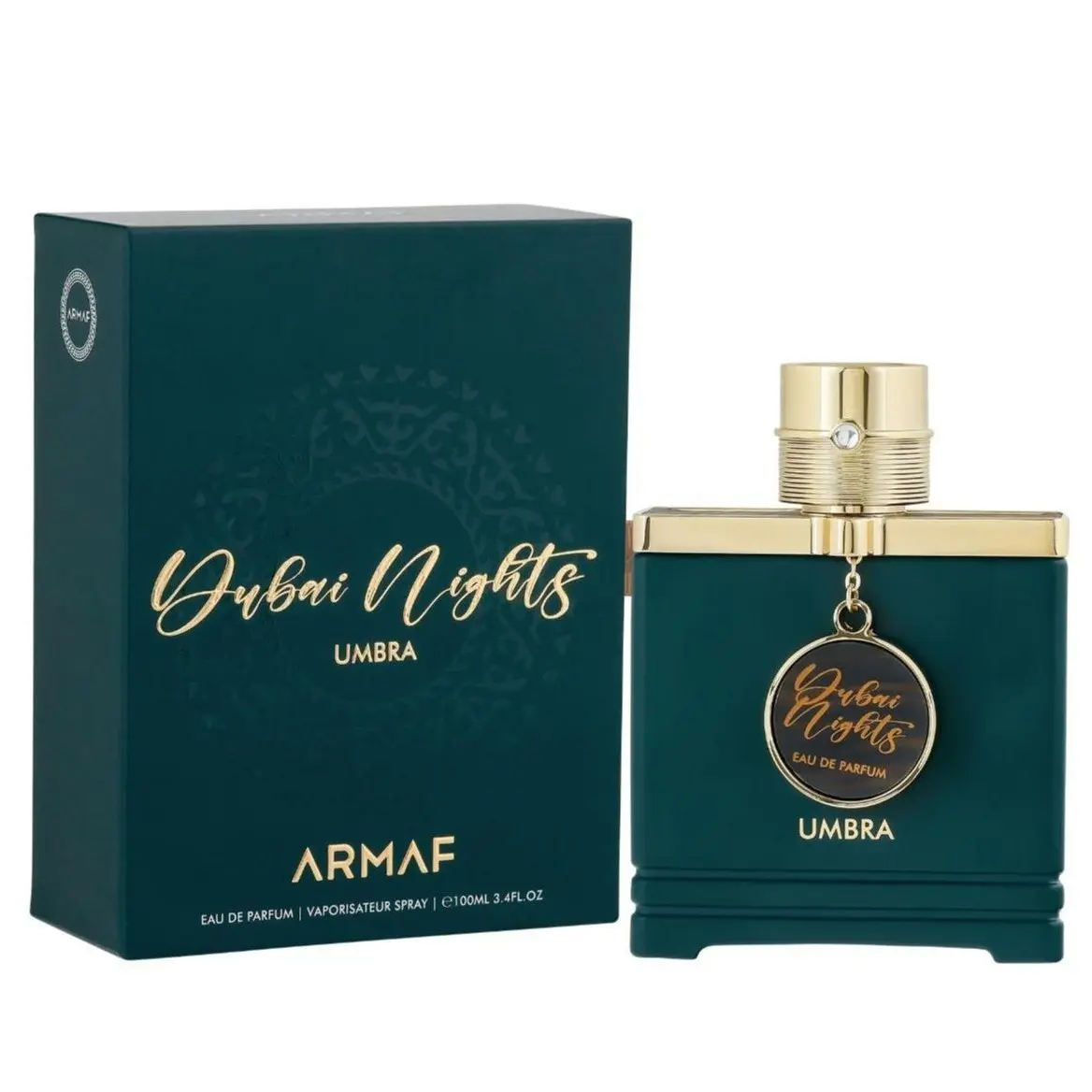 Unisex Armaf Dubai Nights Umbra Eau De Parfum Spray, 3.4 oz (100ml) Arab Aromatic Fragrance with Citrus, Earthy Patchouli, Smoky Cedar Aura, Woody Cedarwood Notes, Single Item
