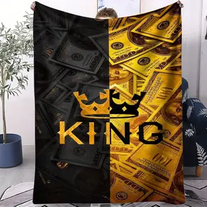 Dollar Theme Blanket, Currency Pattern, Perfect Gift for Money Lovers, Choose It and Be the Master of Money