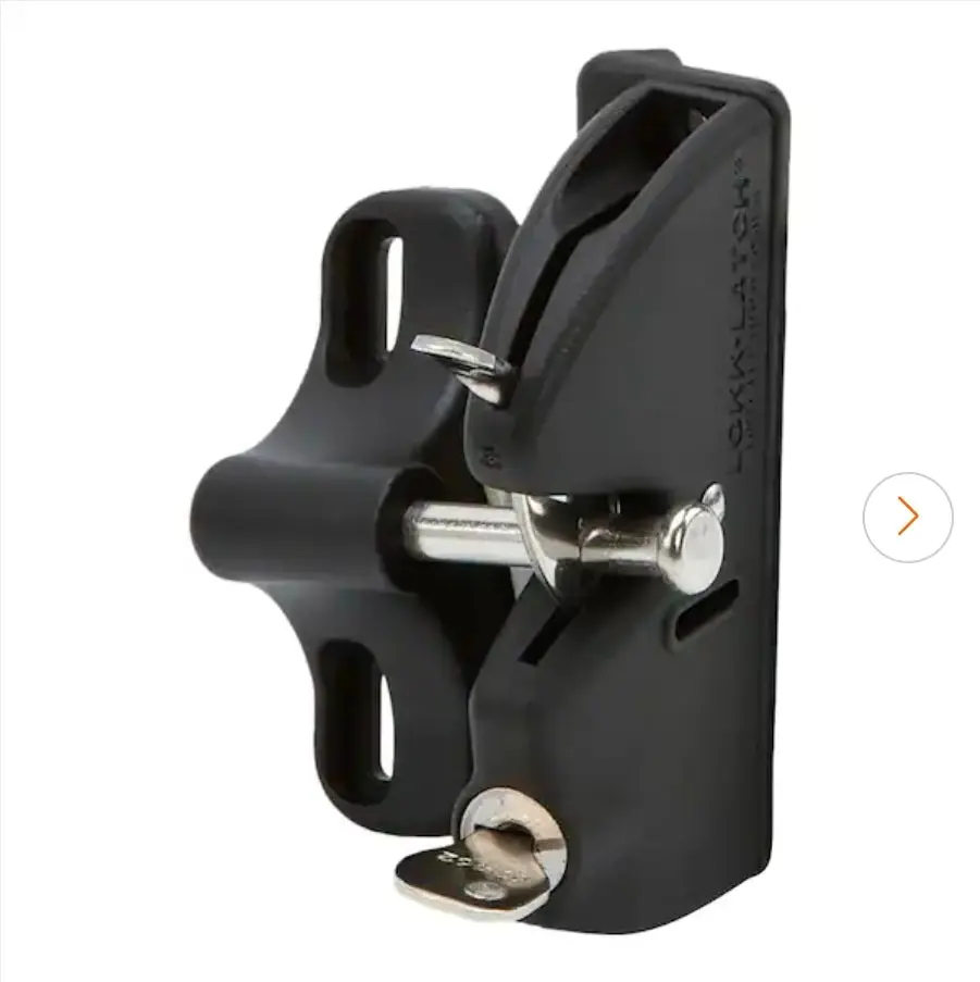 D&D Black Key-Lockable Gate Latch