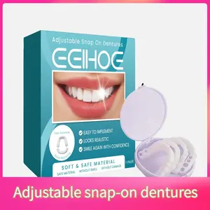 Adjustable Snap On False Teeth Temporary Tooth Gap Filling Orthodontic Teeth Kit for TikTok Shop